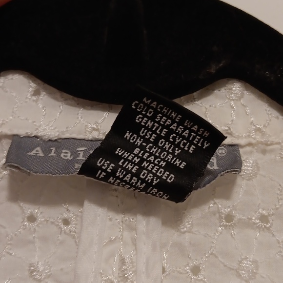 Alain Gerard Paris New York Whute Eyelet Blazer Jacket 12 - Picture 3 of 6